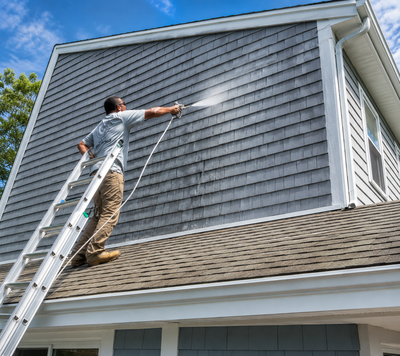 Pressure washing services in Hyannis MA by Compass Painting Inc