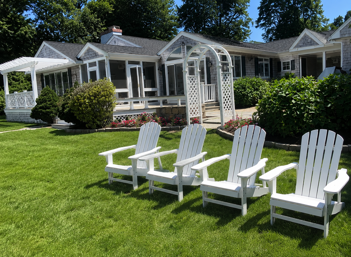 Full exterior house repaint in Hyannis by Compass Painting
