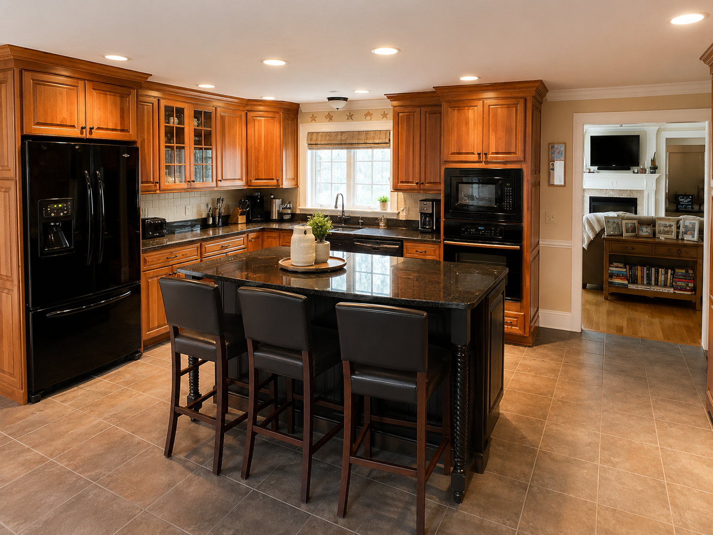 Natural wood cabinet restaining in Hyannis