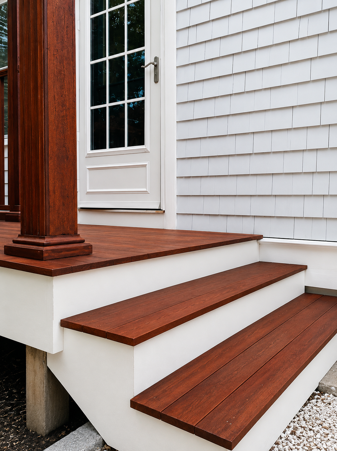 Deck staining in Hyannis by Compass Painting