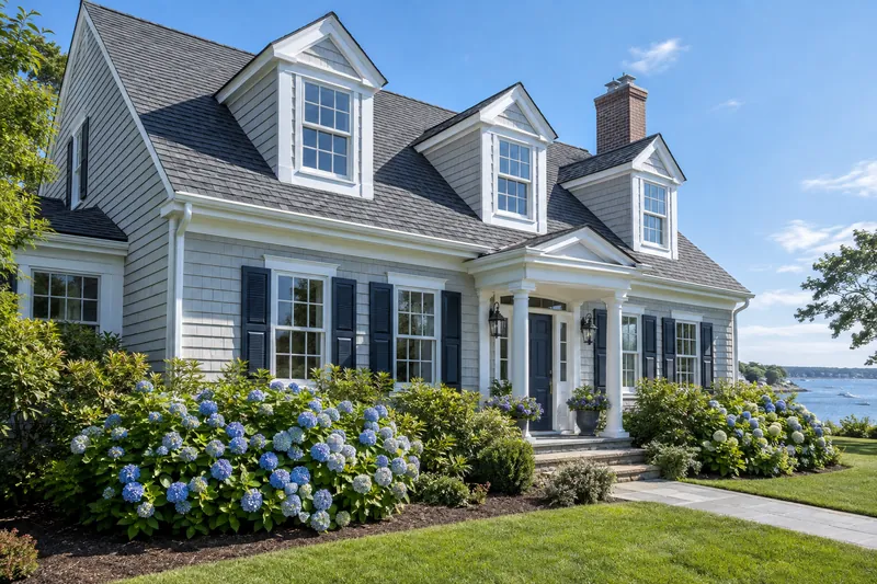 Illustrative photo of exterior and gutter washing on a Cape Cod home