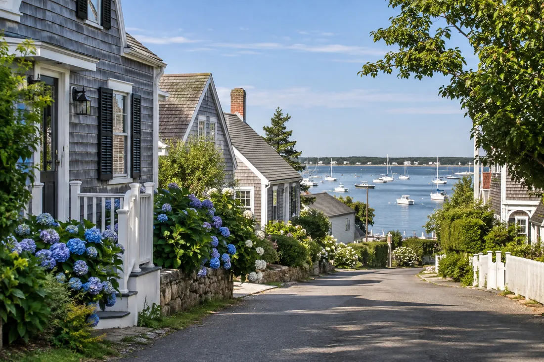 Illustrative photo of coastal homes in the Hyannis service area